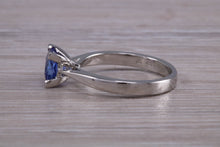 Load image into Gallery viewer, Classic Square cut Tanzanite set Platinum Solitaire