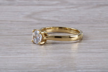 Load image into Gallery viewer, Beautiful One carat Mossainte Diamond set 18ct Yellow Gold Solitaire