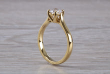 Load image into Gallery viewer, Beautiful One carat Mossainte Diamond set 18ct Yellow Gold Solitaire