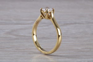Beautiful One carat Mossainte Diamond set 18ct Yellow Gold Solitaire