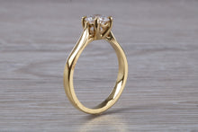 Load image into Gallery viewer, Beautiful One carat Mossainte Diamond set 18ct Yellow Gold Solitaire