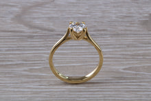 Load image into Gallery viewer, Beautiful One carat Mossainte Diamond set 18ct Yellow Gold Solitaire
