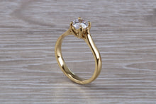 Load image into Gallery viewer, Beautiful One carat Mossainte Diamond set 18ct Yellow Gold Solitaire