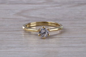 Dainty and Petite Half carat Moissanite Diamond Solitaire