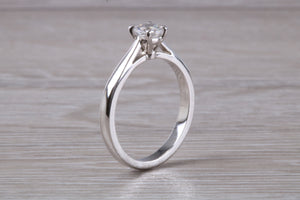 Classic Half carat Natural Certified Diamond set Platinum Solitaire