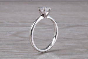 0.73 carat Certified Natural Diamond set Classic Platinum Solitaire