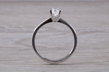 Load image into Gallery viewer, 0.73 carat Certified Natural Diamond set Classic Platinum Solitaire