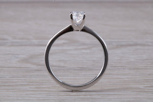 0.73 carat Certified Natural Diamond set Classic Platinum Solitaire