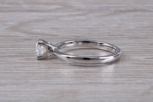0.73 carat Certified Natural Diamond set Classic Platinum Solitaire