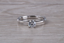 Load image into Gallery viewer, 0.73 carat Certified Natural Diamond set Classic Platinum Solitaire