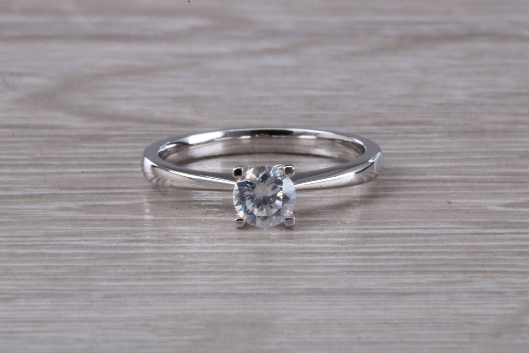 0.73 carat Certified Natural Diamond set Classic Platinum Solitaire