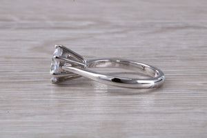 Two carat Moissanite Diamond set Platinum Solitaire