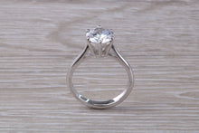 Load image into Gallery viewer, Two carat Moissanite Diamond set Platinum Solitaire