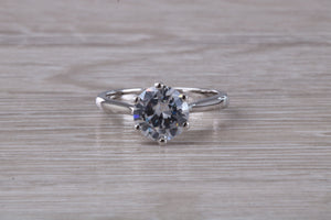 Two carat Moissanite Diamond set Platinum Solitaire