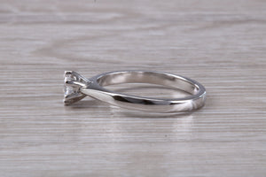Minimalistic Petite and Simple Diamond set Platinum Solitaire