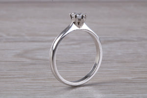 Minimalistic Petite and Simple Diamond set Platinum Solitaire