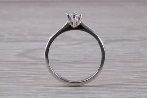 Minimalistic Petite and Simple Diamond set Platinum Solitaire
