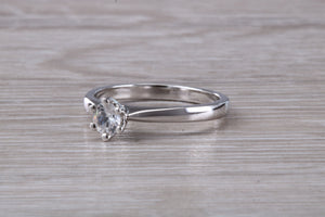 Minimalistic Petite and Simple Diamond set Platinum Solitaire