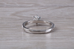 Minimalistic Petite and Simple Diamond set Platinum Solitaire