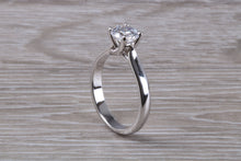 Load image into Gallery viewer, Chunky Platinum One carat Moissanite Diamond Solitaire