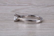 Load image into Gallery viewer, Princess cut One carat Moissanite Diamond set Platinum Solitaire