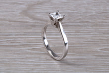 Load image into Gallery viewer, Princess cut One carat Moissanite Diamond set Platinum Solitaire