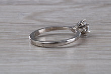 Load image into Gallery viewer, Petite Hlaf carat Moissanite Diamond set Solitaire