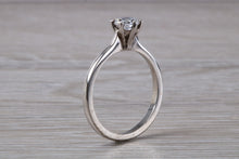 Load image into Gallery viewer, Petite Hlaf carat Moissanite Diamond set Solitaire