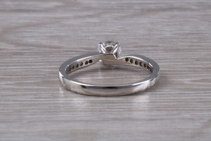 Petite Twist Shank Diamond Engagement Ring