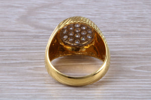Chunky and Very Dressy Gents One carat Diamond set Signet Ring