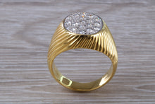 Load image into Gallery viewer, Chunky and Very Dressy Gents One carat Diamond set Signet Ring