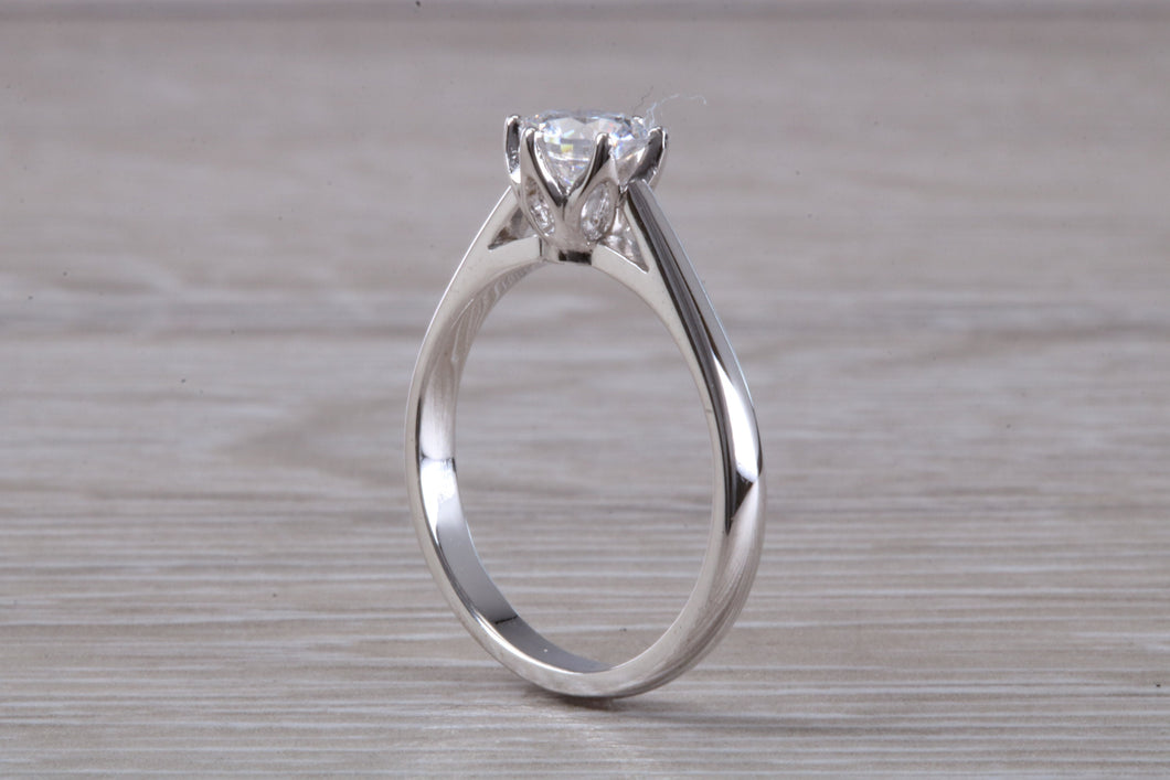 D Internally Flawless Half carat Diamond set Tulip Flower solitaire