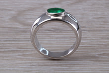 Load image into Gallery viewer, Gents Chunky One carat Natural Emerald set Ring