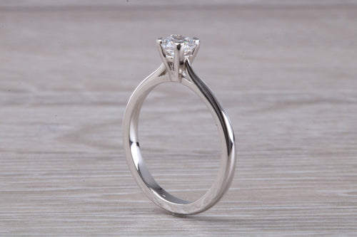 Petite and Simple Diamond set Platinum Solitaire