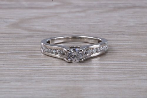 Dressy Diamond set Platinum Engagement Ring