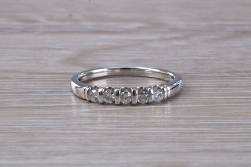 Beautiful 5 Diamond Bar set Eternity Ring