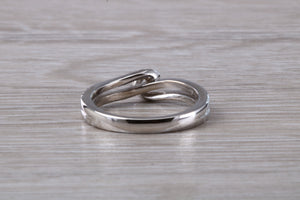 Twist Shank Shoulder Diamond set White Gold Ring