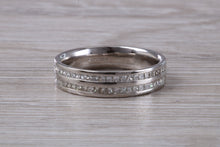 Load image into Gallery viewer, Half Circle set Double Row Princess cut Diamond set Band
