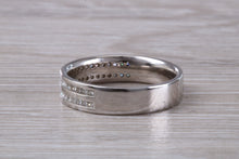 Load image into Gallery viewer, Half Circle set Double Row Princess cut Diamond set Band