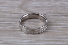 Load image into Gallery viewer, Half Circle set Double Row Princess cut Diamond set Band