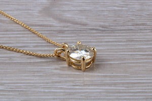 Two carat Moissanite Diamond Solitaire Necklace