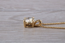 Load image into Gallery viewer, Two carat Moissanite Diamond Solitaire Necklace