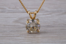Load image into Gallery viewer, Two carat Moissanite Diamond Solitaire Necklace