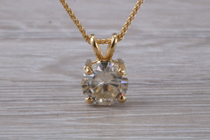 Two carat Moissanite Diamond Solitaire Necklace
