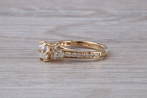 Art Deco Diamond Engagement ring, 1.00 carat Natural Certified Diamond