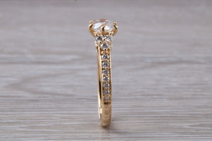 Art Deco Diamond Engagement ring, 1.00 carat Natural Certified Diamond