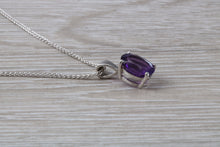 Load image into Gallery viewer, Natural Oval cut Amethyst set Gold Necklace