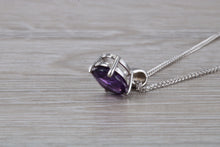 Load image into Gallery viewer, Natural Oval cut Amethyst set Gold Necklace