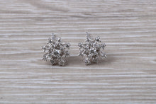 Load image into Gallery viewer, Dressy Diamond Cluster set 18ct White Gold Stud Earrings