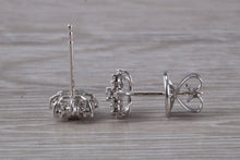 Load image into Gallery viewer, Dressy Diamond Cluster set 18ct White Gold Stud Earrings